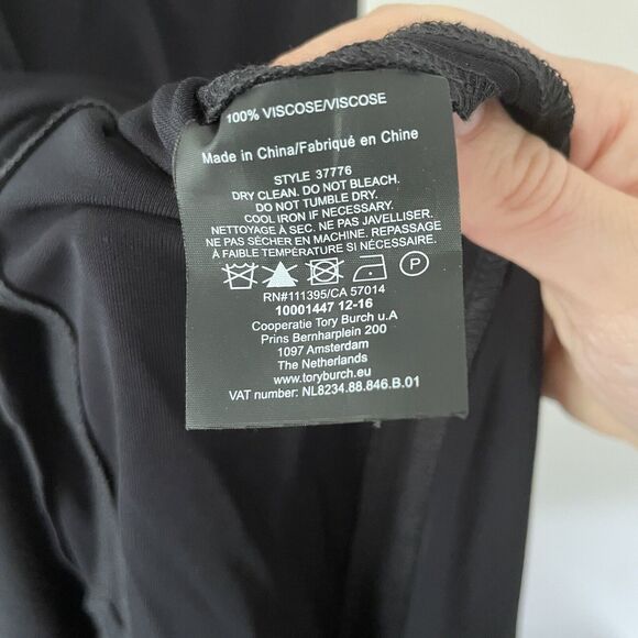 TORY BURCH AUBREY BLACK MIDI DRESS Wedding Guest Cocktail - Picture 9 of 10